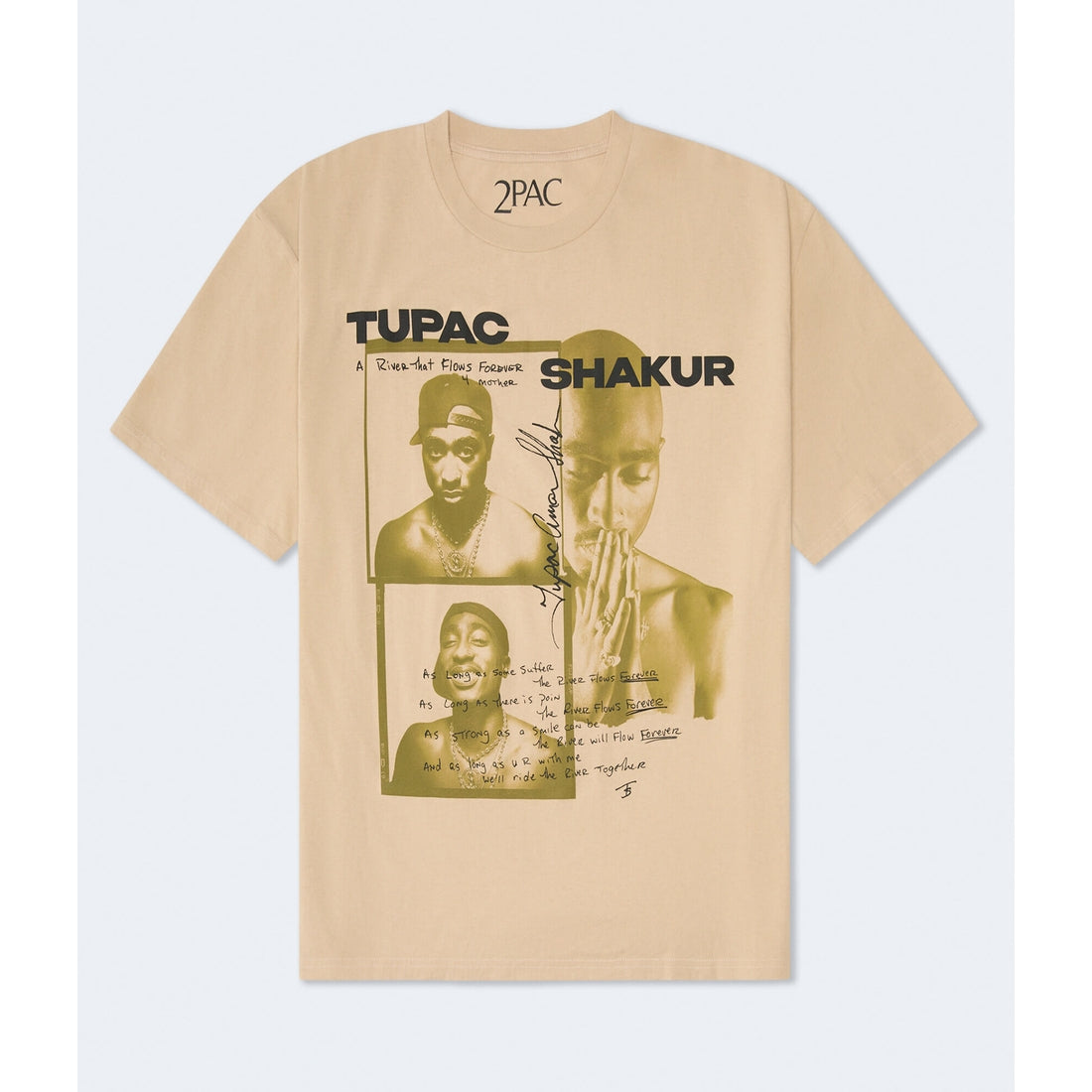 Aeropostale Mens' Tupac River Flows Forever Relaxed Graphic Tee