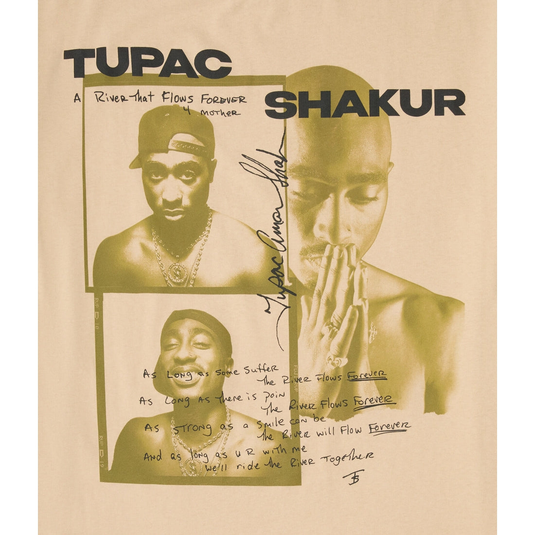 Aeropostale Mens' Tupac River Flows Forever Relaxed Graphic Tee