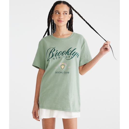 Aeropostale Womens' Seriously Soft Brooklyn Boyfriend Graphic Tee