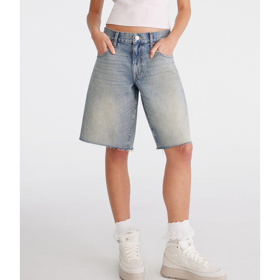 Mid-Rise Baggy Denim Jorts