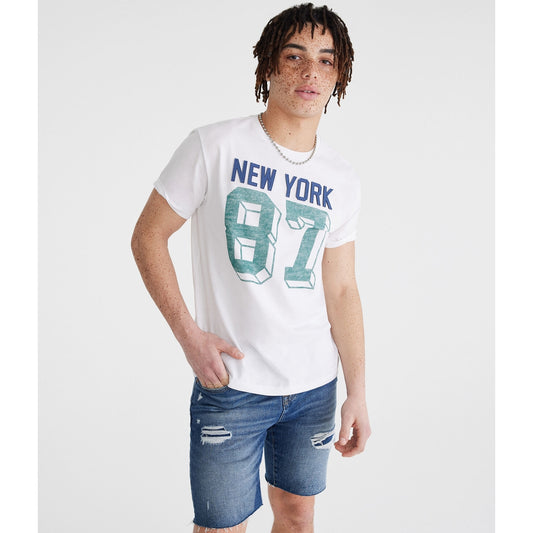Aeropostale Mens' New York 87 Applique Graphic Tee