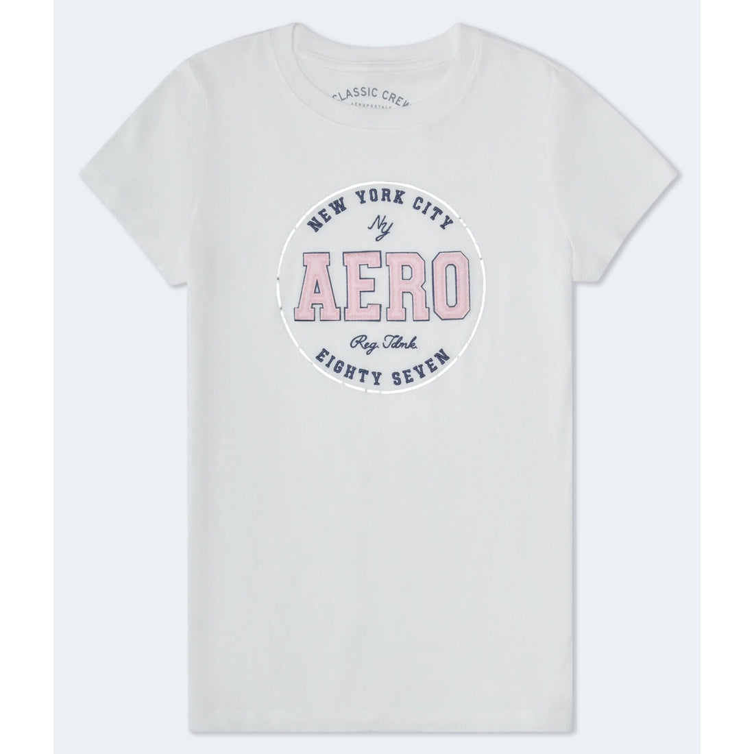 Aeropostale Womens' Eighty Seven Foil Applique Graphic Tee