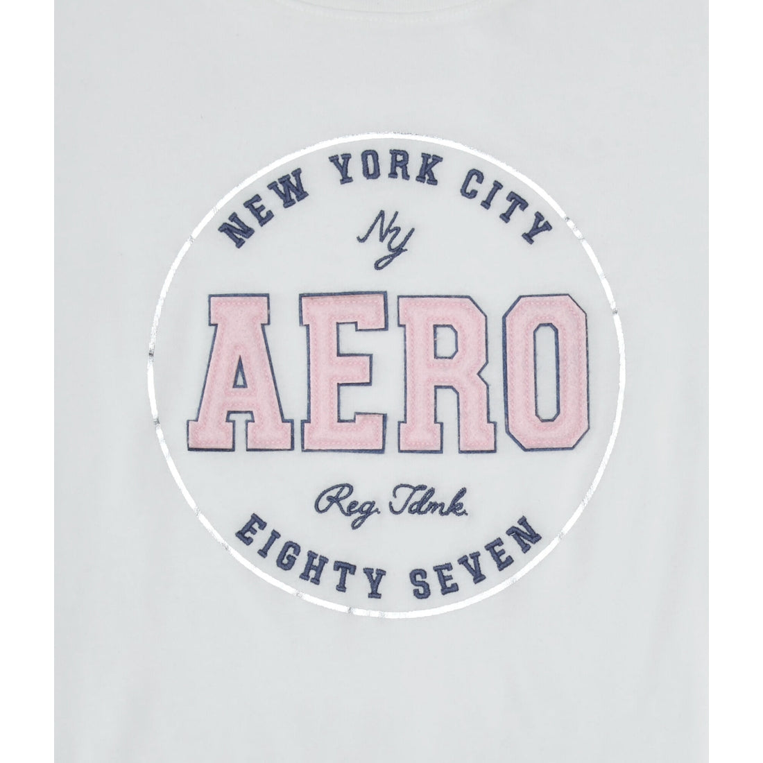 Aeropostale Womens' Eighty Seven Foil Applique Graphic Tee