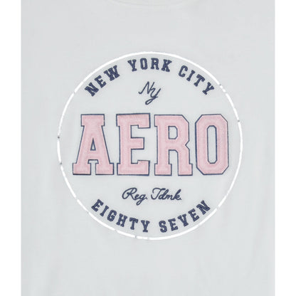 Aeropostale Womens' Eighty Seven Foil Applique Graphic Tee