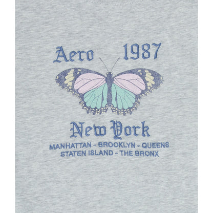 Aeropostale Womens' 1987 Butterfly Graphic Tee