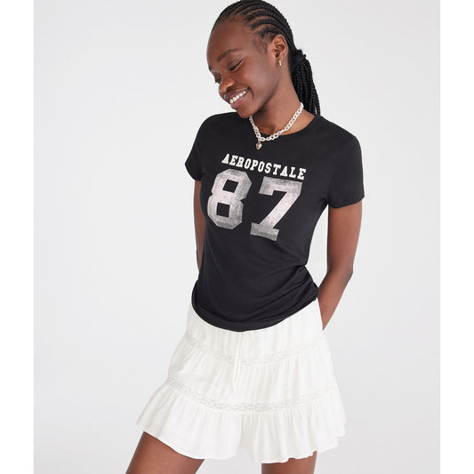 Aeropostale Womens' Aeropostale 87 Applique Graphic Tee