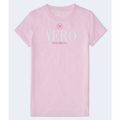 Aeropostale Womens' Butterfly Flocked Graphic Tee