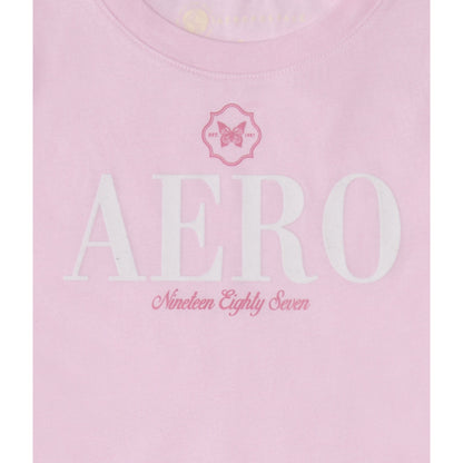 Aeropostale Womens' Butterfly Flocked Graphic Tee