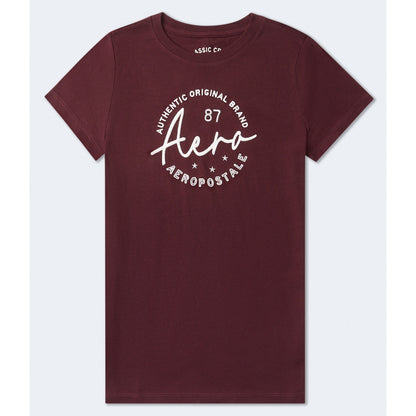 Aeropostale Womens' Script Circle Graphic Tee
