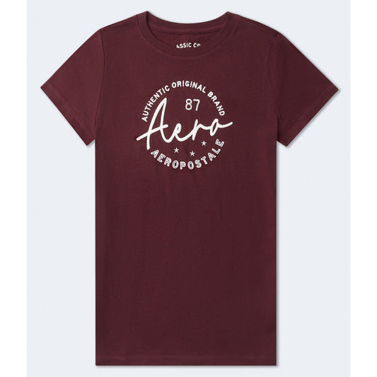 Aeropostale Womens' Script Circle Graphic Tee