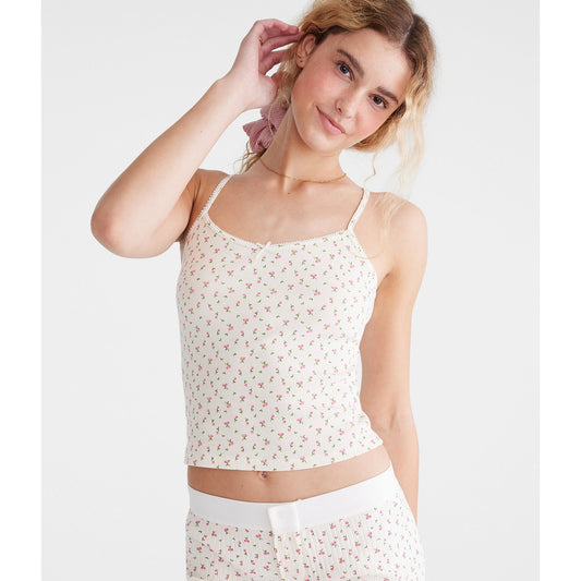 Aeropostale Womens' Floral Scoop-Neck Sleep Tank