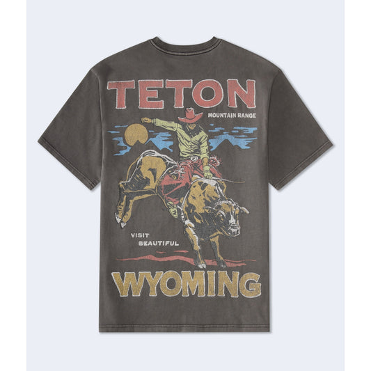 Aeropostale Mens' Teton Wyoming Cowboy Graphic Tee
