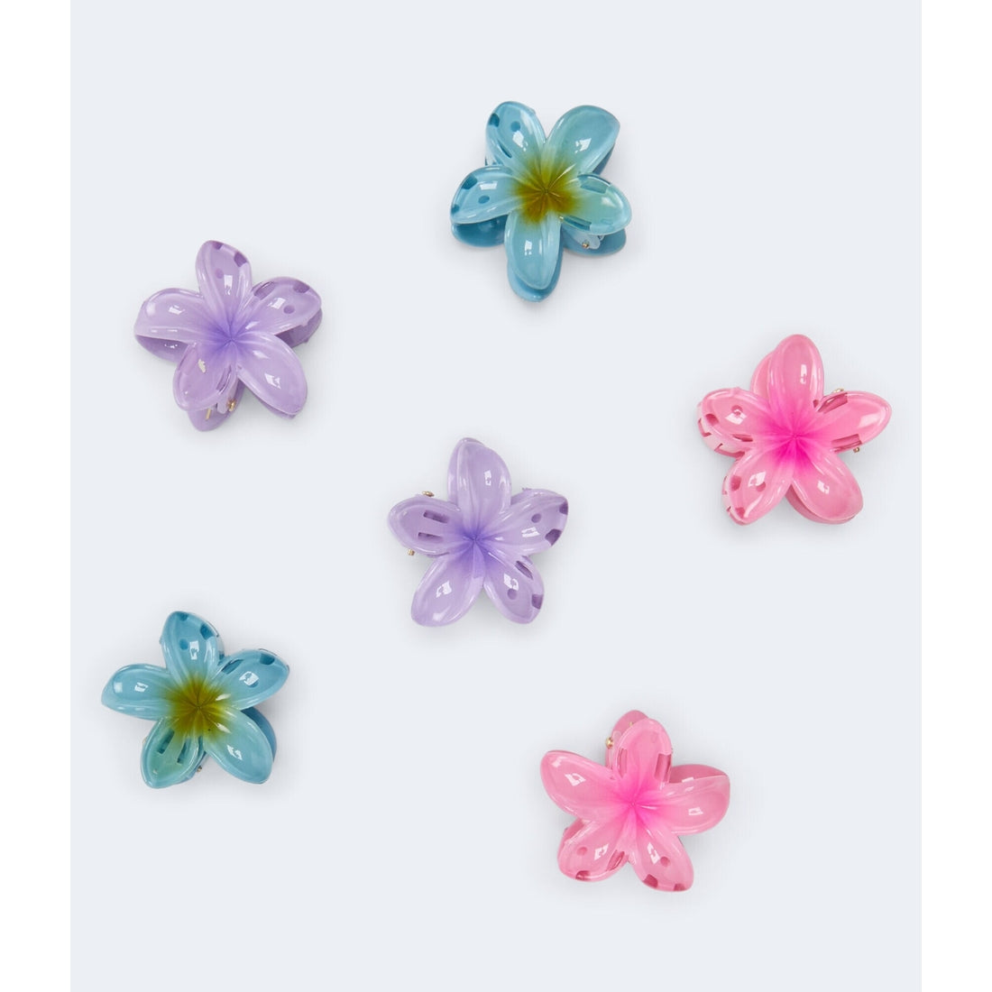 Mini Hibiscus Flower Claw Hair Clip 6-Pack
