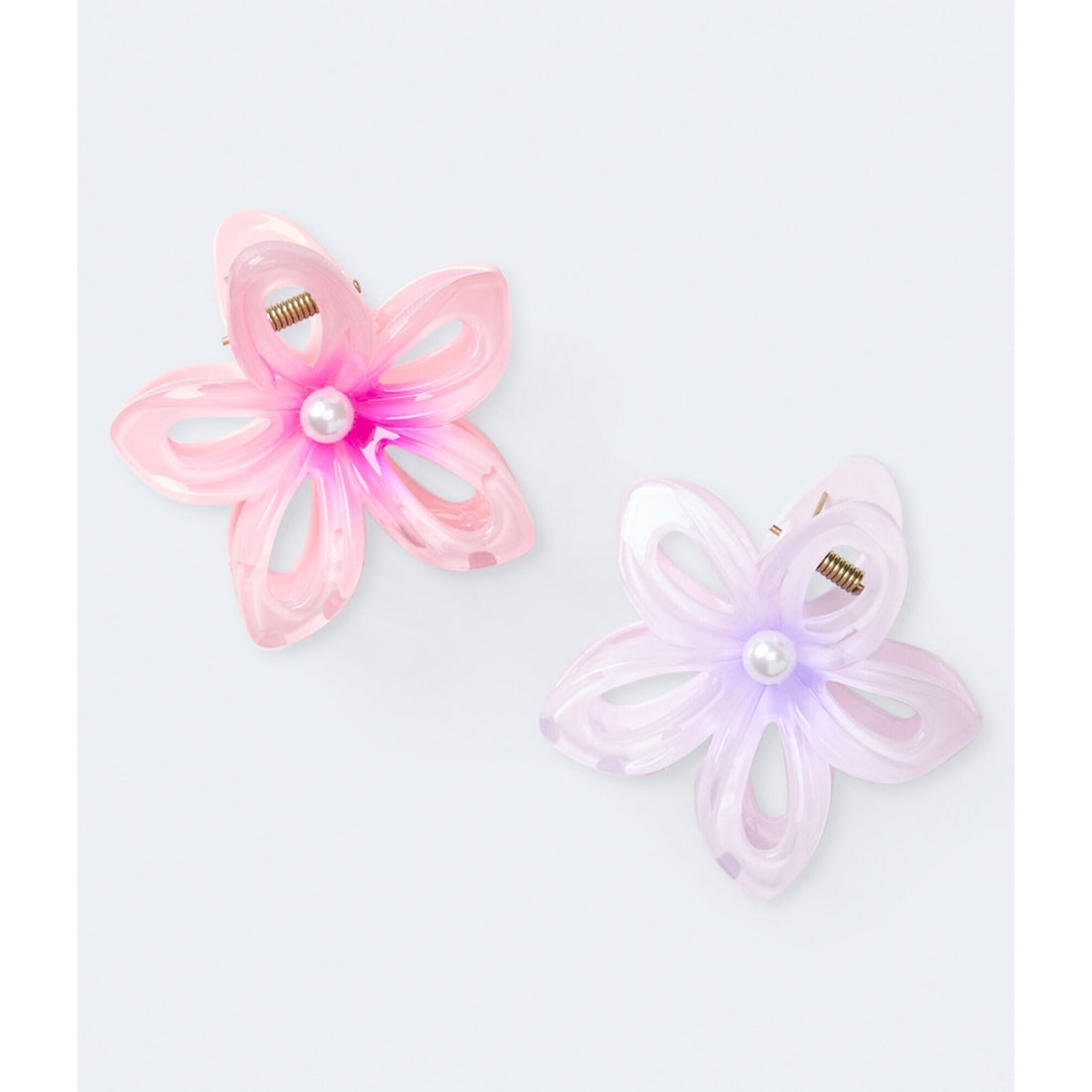 Faux Pearl Flower Claw Hair Clip 2-Pack