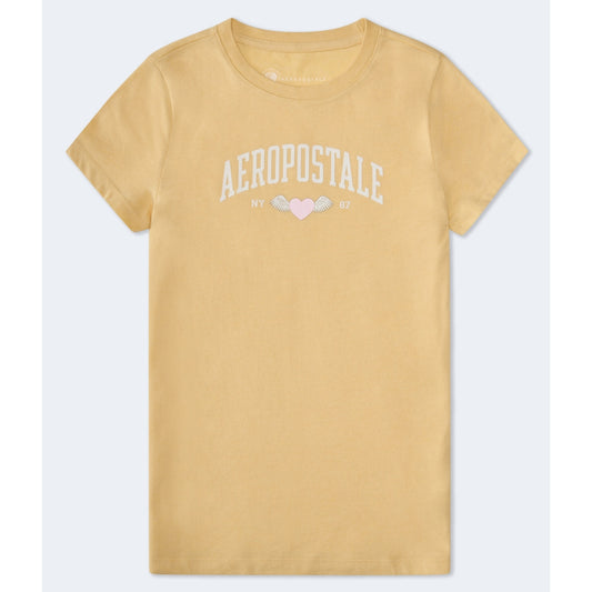 Aeropostale Womens' Aeropostale Winged Heart Flocked Graphic Tee