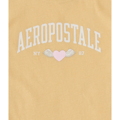 Aeropostale Womens' Aeropostale Winged Heart Flocked Graphic Tee