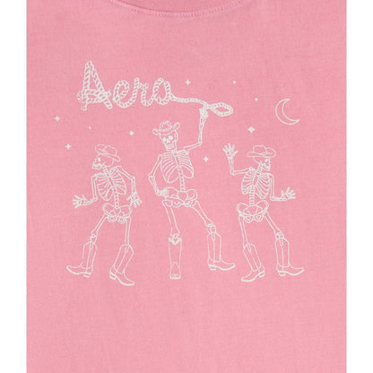 Aeropostale Womens' Cowboy Skeletons Graphic Tee
