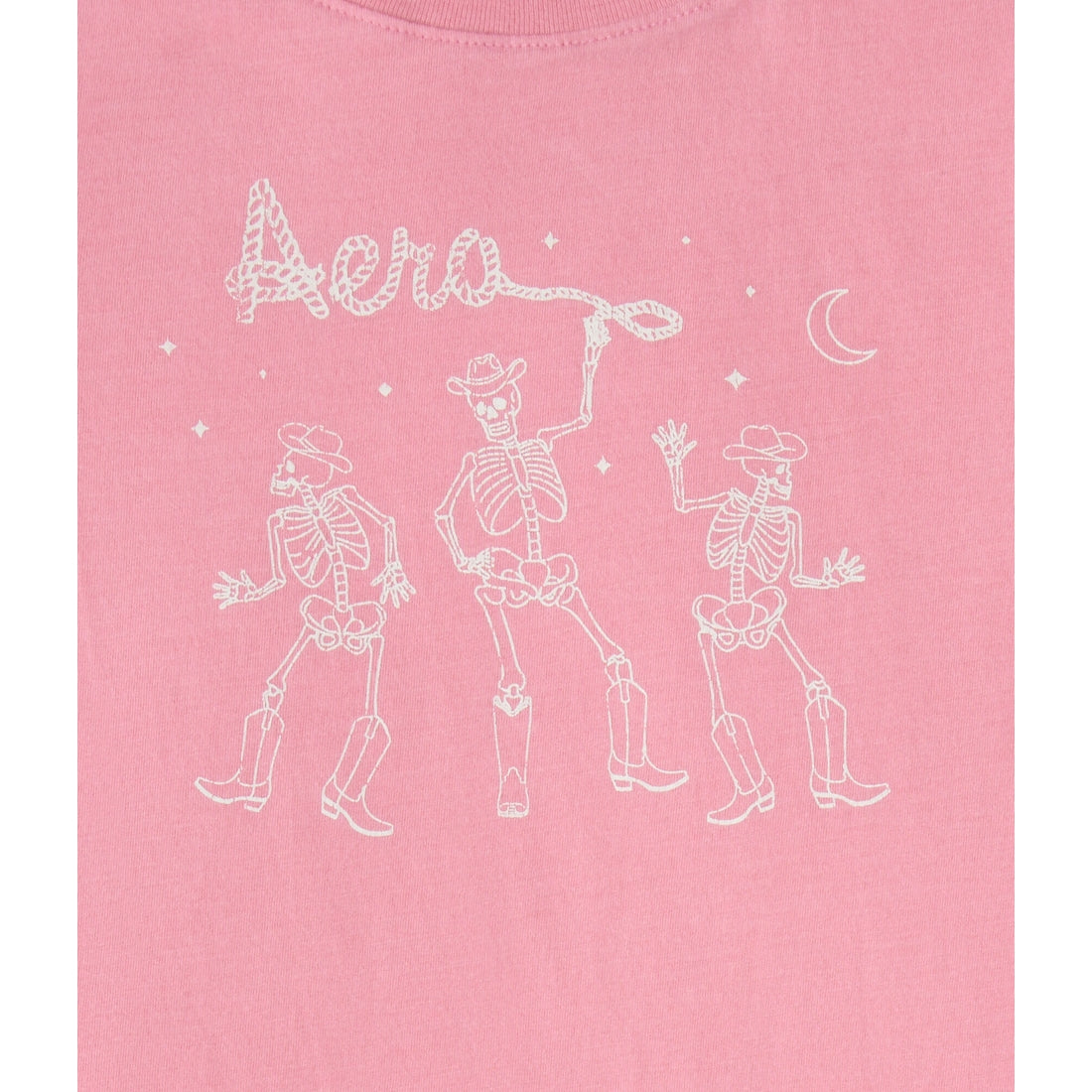 Aeropostale Womens' Cowboy Skeletons Graphic Tee
