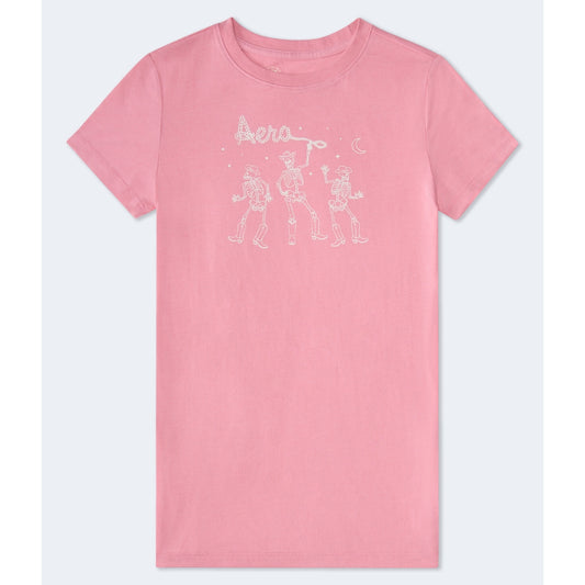 Aeropostale Womens' Cowboy Skeletons Graphic Tee