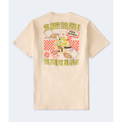 Aeropostale Mens' SpongeBob Krusty Krab Pizza Relaxed Graphic Tee