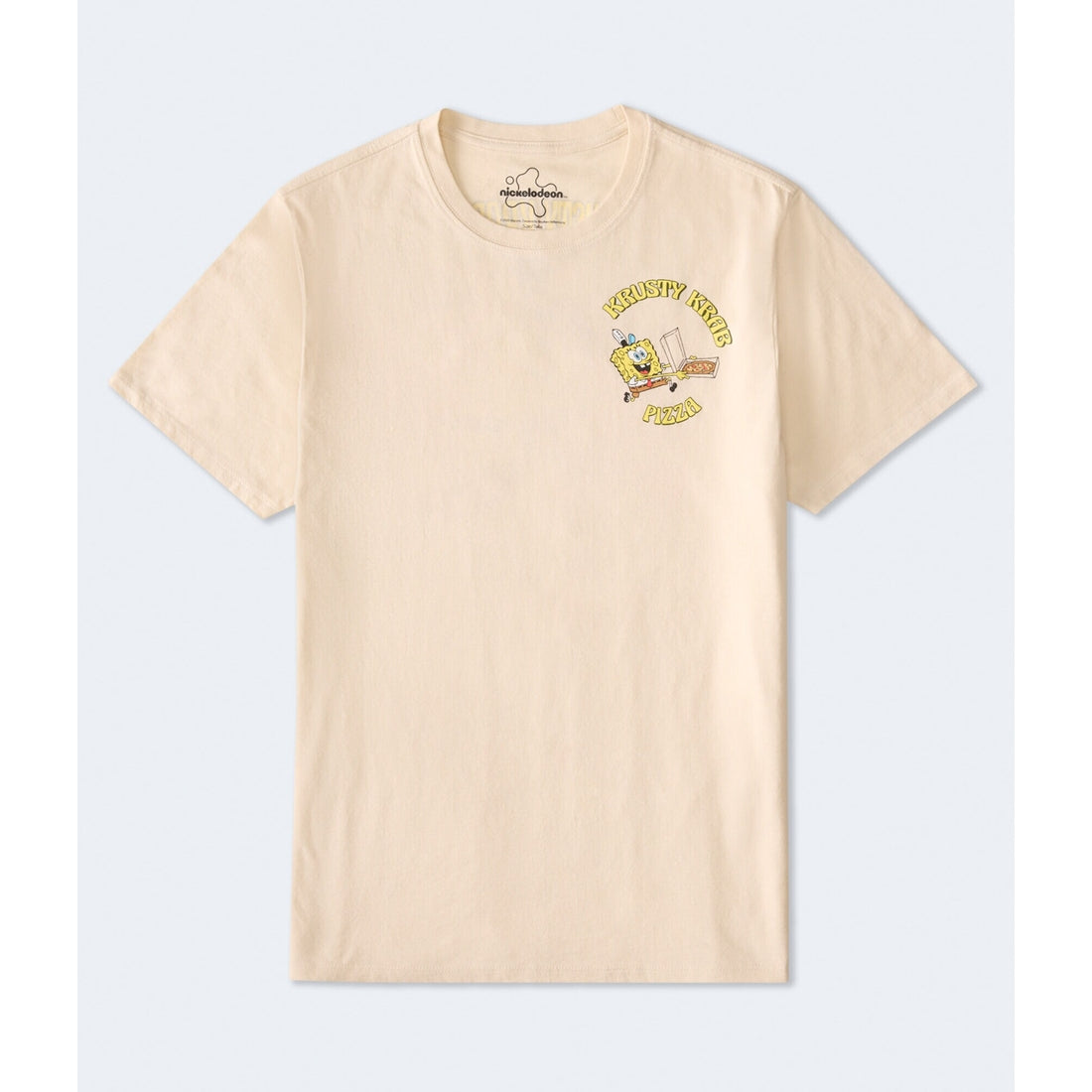 Aeropostale Mens' SpongeBob Krusty Krab Pizza Relaxed Graphic Tee