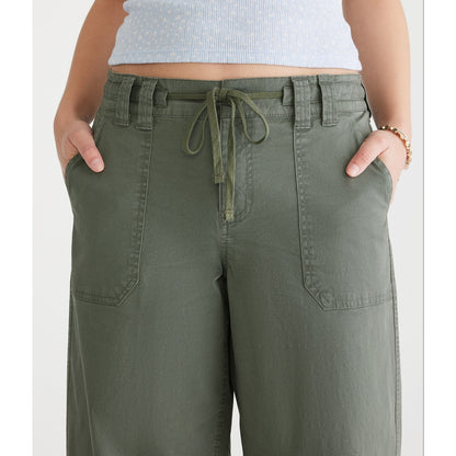 Aeropostale Womens' Low-Rise Twill Wide Leg Pants
