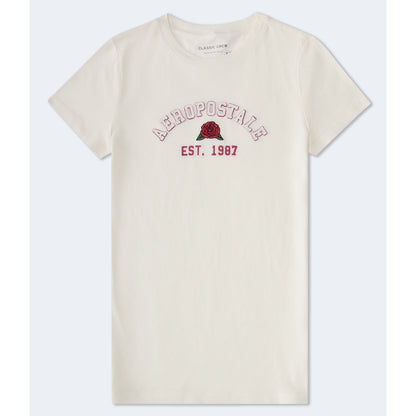Aeropostale Womens' Aeropostale Rose Applique Graphic Tee