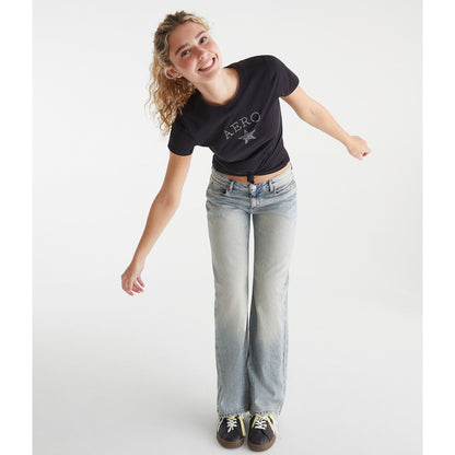 Aeropostale Womens' Rhinestone Star Graphic Tee