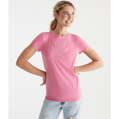 Aeropostale Womens' Rhinestone Star Graphic Tee
