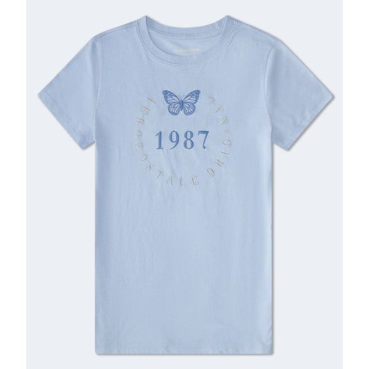 Aeropostale Womens' Aeropostale 1987 Butterfly Graphic Tee