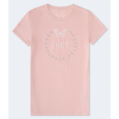 Aeropostale Womens' Aeropostale 1987 Butterfly Graphic Tee