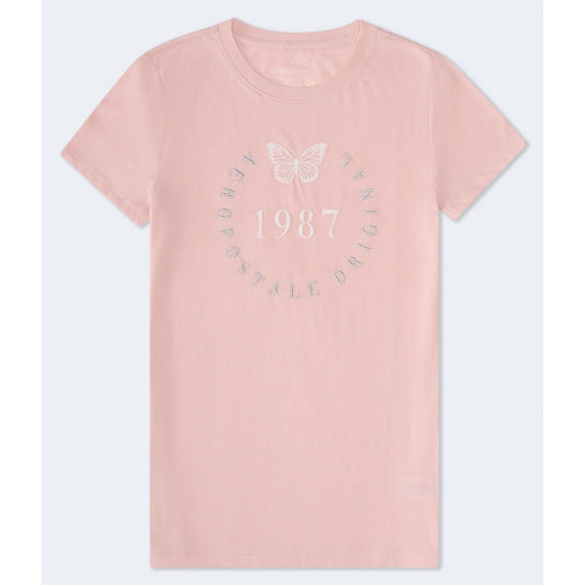 Aeropostale Womens' Aeropostale 1987 Butterfly Graphic Tee