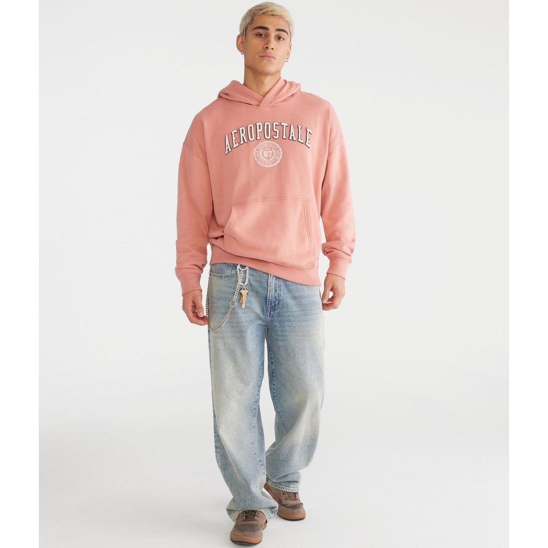 Aeropostale Mens' Aeropostale Crest Logo Pullover Hoodie