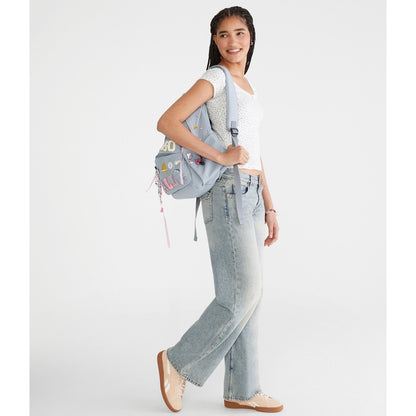 Aeropostale Womens' Low-Rise Baggy Wide Leg Jean
