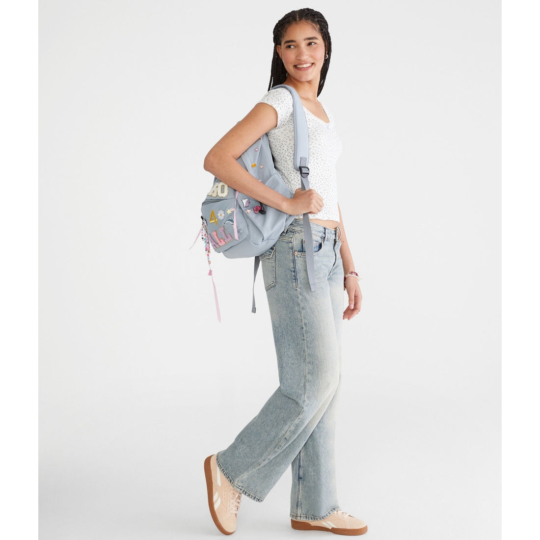 Aeropostale Womens' Low-Rise Baggy Wide Leg Jean