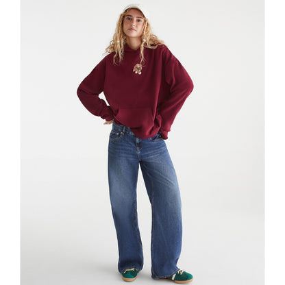 Aeropostale Womens' Cloud Soft Bunny Oversized Pullover Hoodie