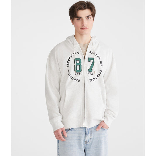 Aeropostale Mens' Aeropostale 87 Circle Full-Zip Hoodie