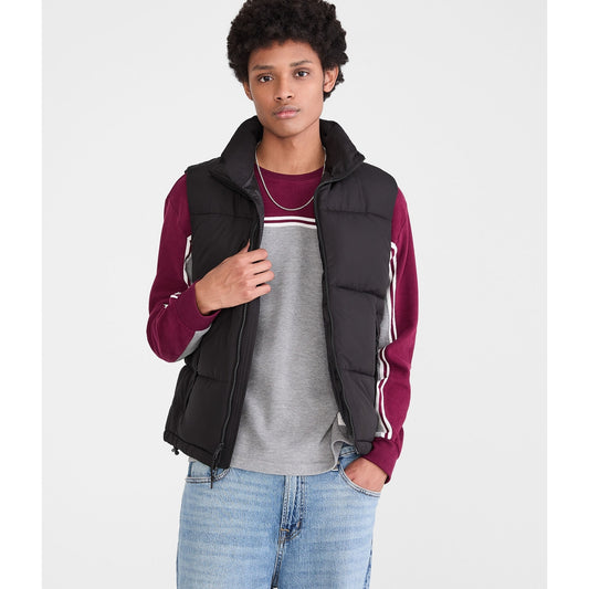 Aeropostale Mens' Heavyweight Quilted Puffer Vest