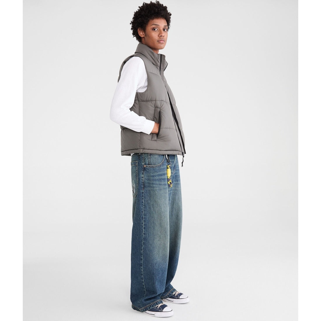 Aeropostale Mens' Heavyweight Quilted Puffer Vest