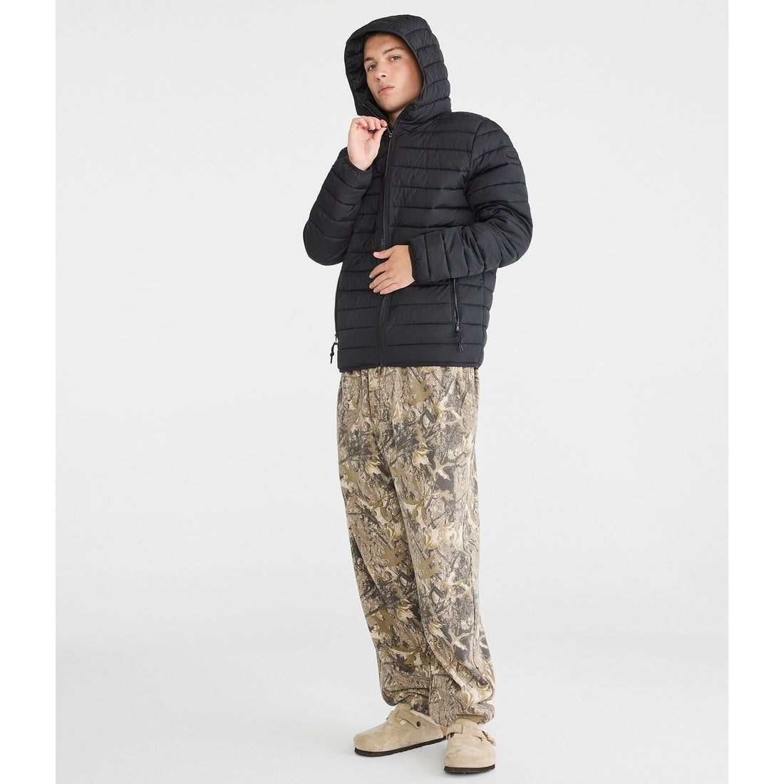 Aeropostale Mens' Hooded Midweight Puffer Jacket