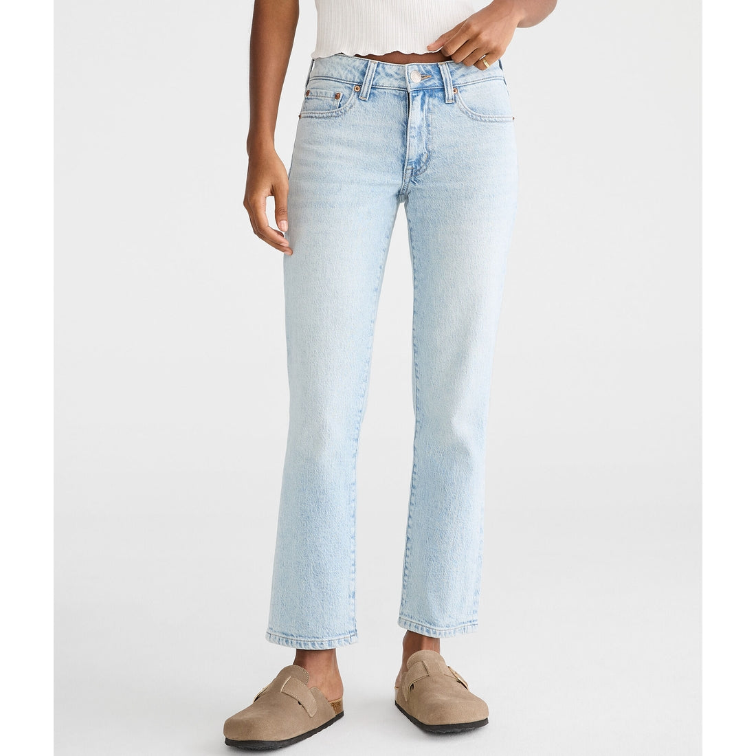 Mid-Rise Straight Ankle Jean