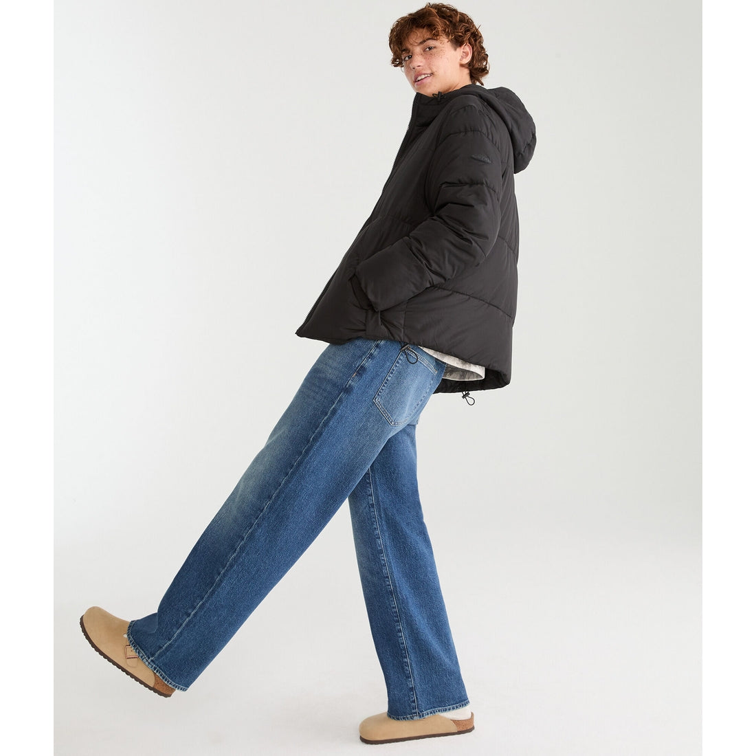 Aeropostale Mens' Hooded Heavyweight Puffer Jacket