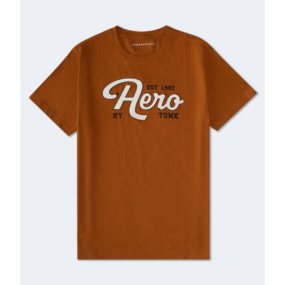 Aeropostale Mens' Script Applique Graphic Tee