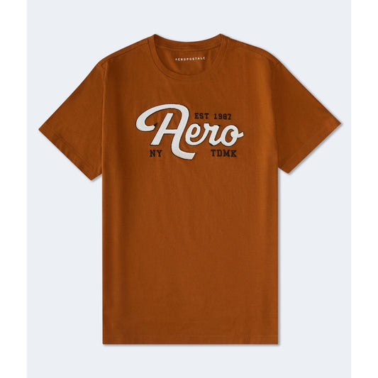 Aeropostale Mens' Script Applique Graphic Tee