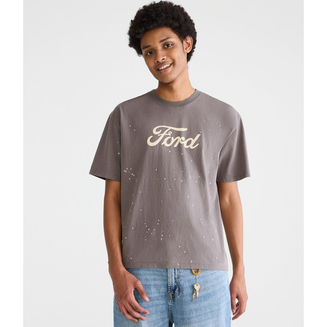 Aeropostale Mens' Ford Logo Relaxed Graphic Tee