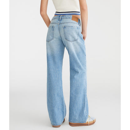 Aeropostale Womens' Low-Rise Baggy Flare Jean