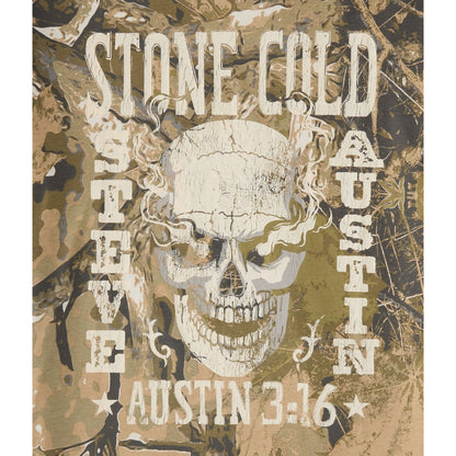 Aeropostale Mens' WWE Stone Cold Skull Camo Relaxed Graphic Tee