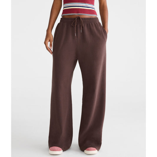 Aeropostale Womens' Mid-Rise Wide Leg Sweatpants