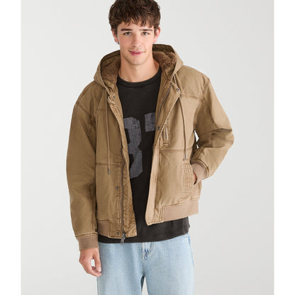 Aeropostale Mens' Hooded Workwear Jacket