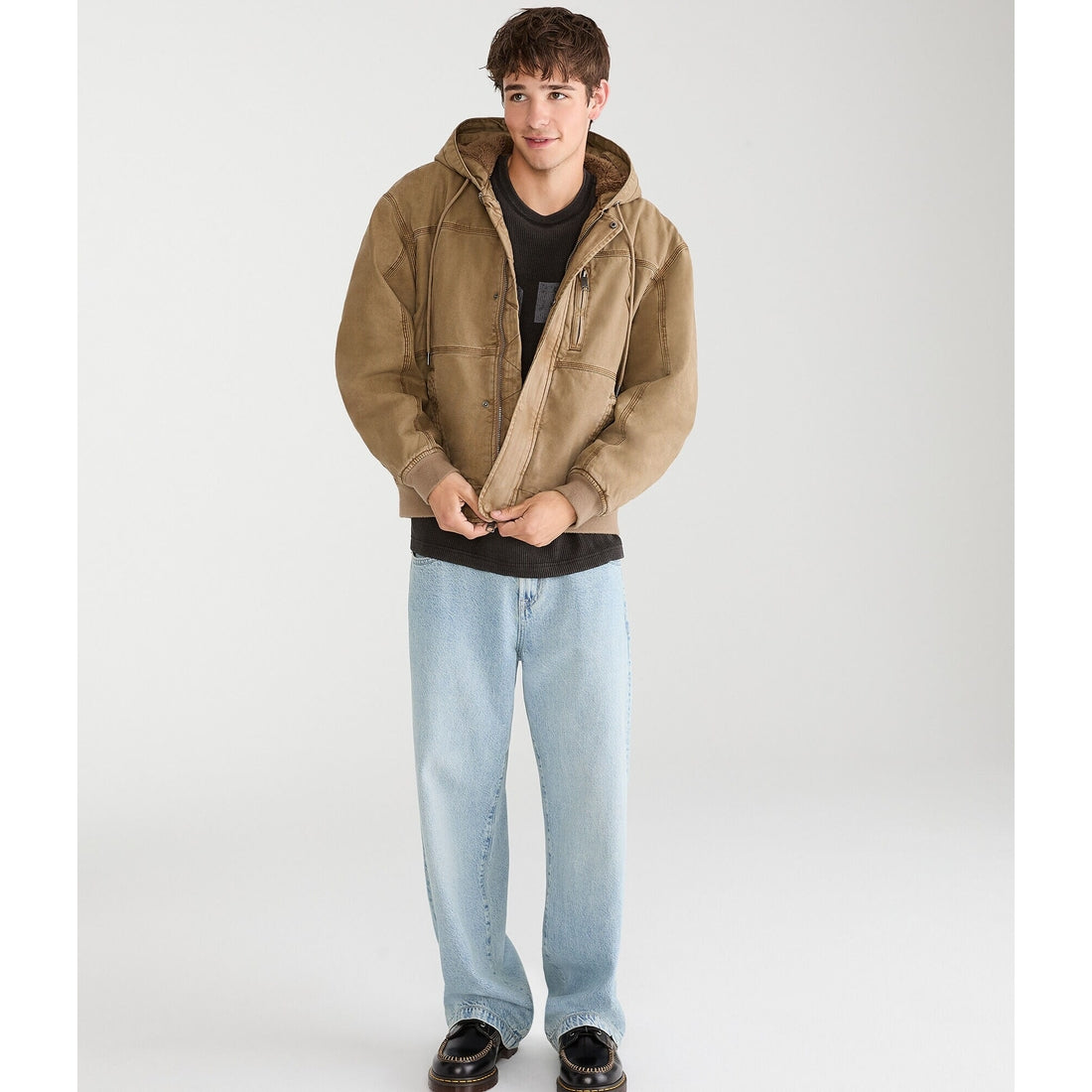 Aeropostale Mens' Hooded Workwear Jacket